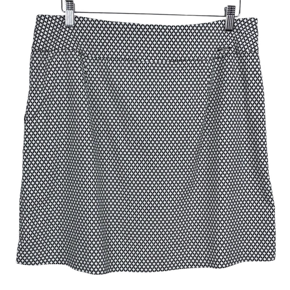 S.C.&Co. Black & White Tessellated Pattern Skort Shorts with Pockets sz 14
